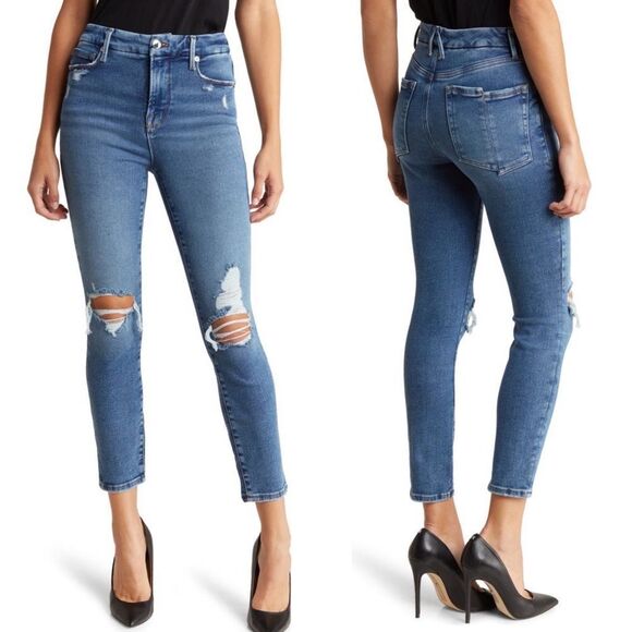 NWT Good American Good Legs Crop Skinny Jeans Size 8/29 - Picture 1 of 10